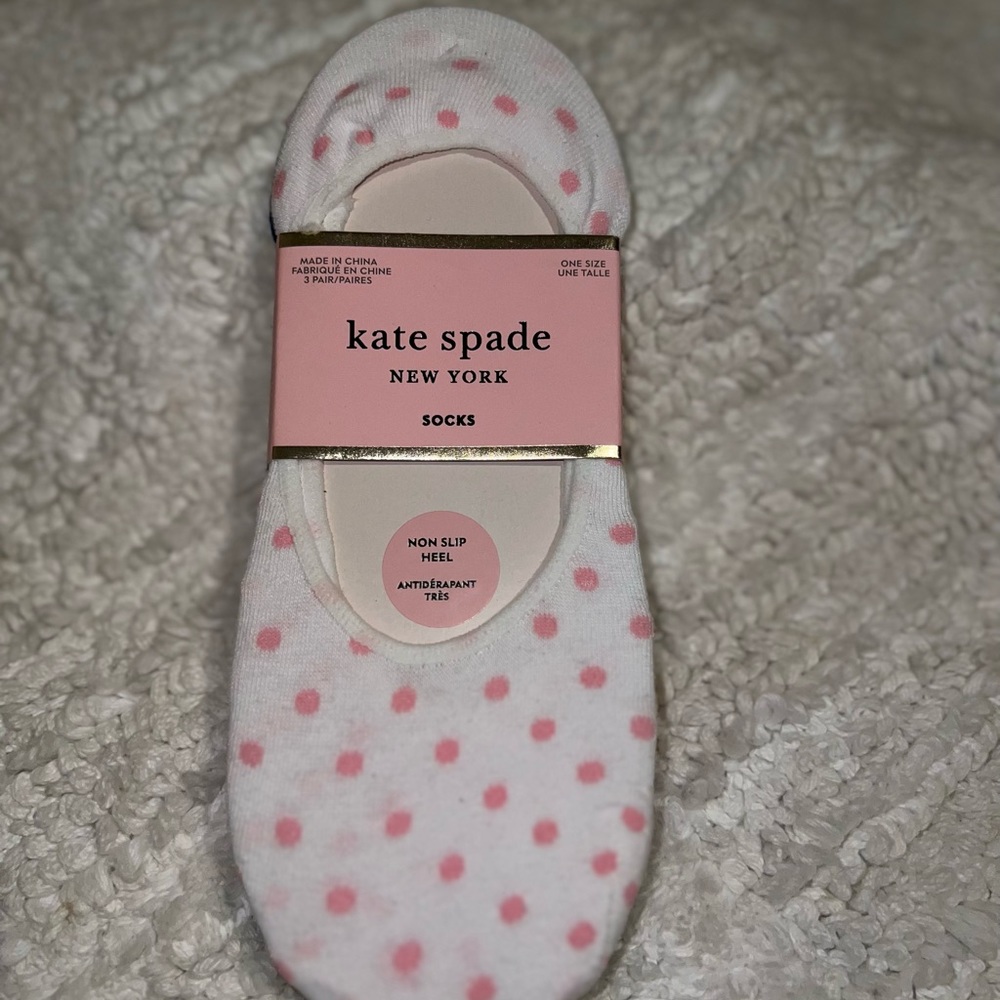 Kate Spade 3 Pair Non-Slip Heel Socks